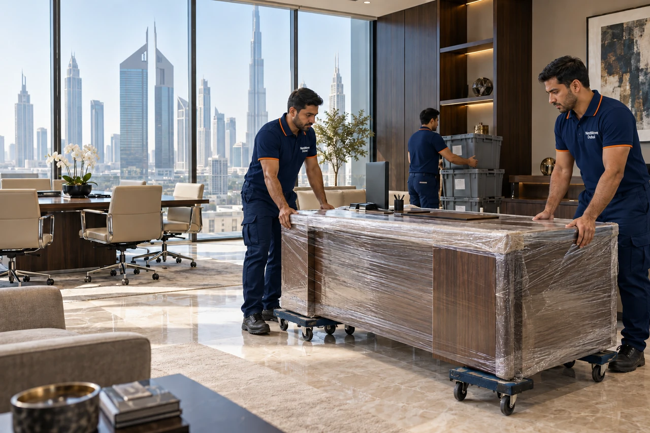 Moving preparations in Dubai